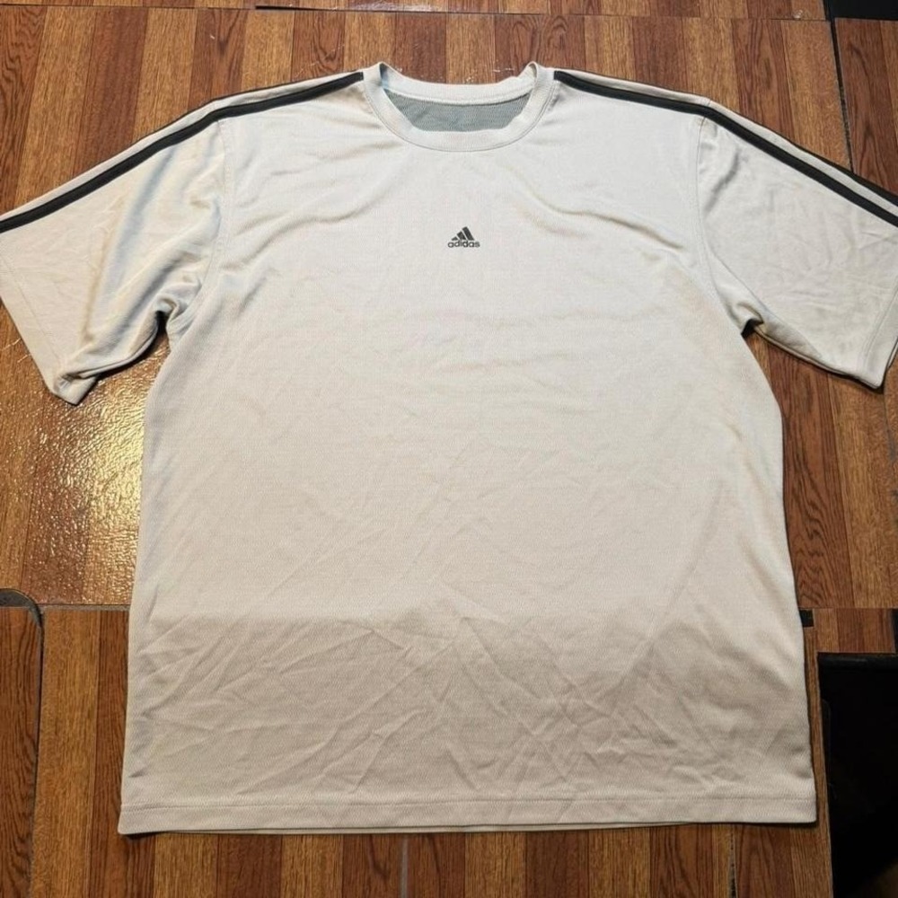 Adidas Grey Vintage Center Graphic Clima Running Train Shirt Fits XL